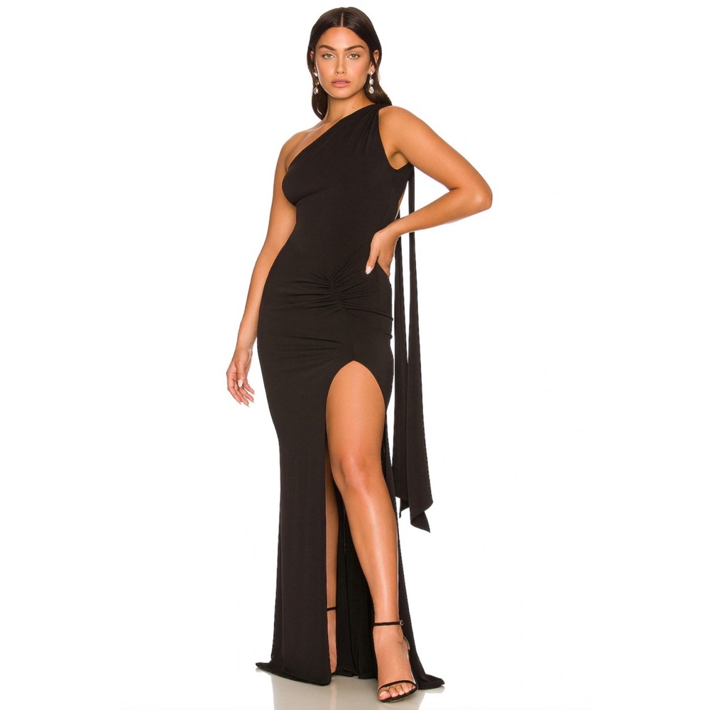 Revolve Attention Seeker Dress in Black by Katie May